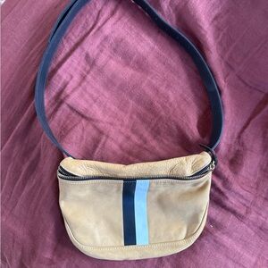 Clare V Tan and Black Crossbody Bag